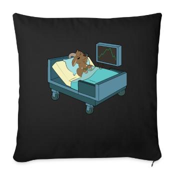 Goat Hospital Mountains - Sofa pillowcase 17,3'' x 17,3'' (45 x 45 cm) - black - Front