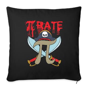 Pi Pirate Math - Housse de coussin décorative 45 x 45 cm - noir - Devant