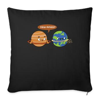 Plastique de protection de l’environnement terrestre - Housse de coussin décorative 45 x 45 cm - noir - Devant
