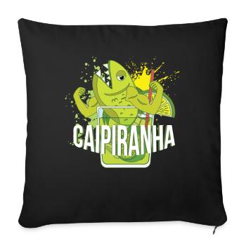 Caipiranha Cocktail Alcohol Party - Sofa pillowcase 17,3'' x 17,3'' (45 x 45 cm) - black - Front