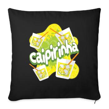 Caipirinha Cocktail Alcohol Party - Sofa pillowcase 17,3'' x 17,3'' (45 x 45 cm) - black - Front