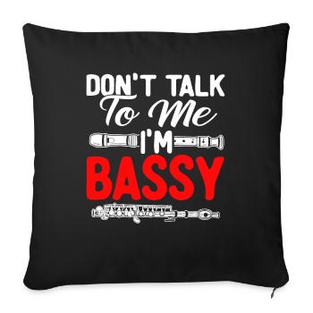 Bassoon bassoonist - Sofa pillowcase 17,3'' x 17,3'' (45 x 45 cm) - black - Front