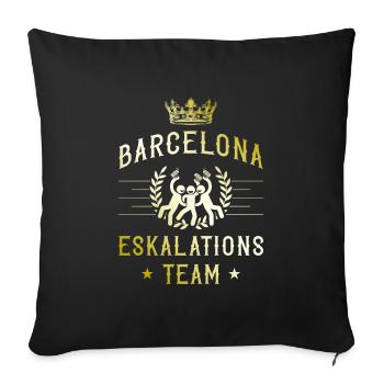 Escalade à Barcelone - Housse de coussin décorative 45 x 45 cm - noir - Devant