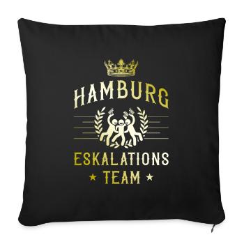Escalade de Hambourg - Housse de coussin décorative 45 x 45 cm - noir - Devant