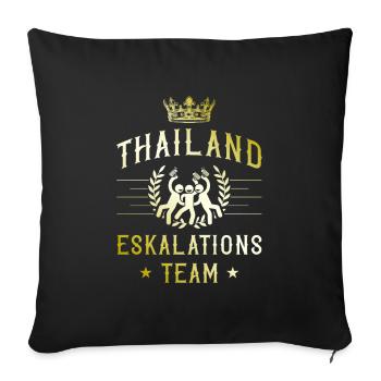 Escalade en Thaïlande - Housse de coussin décorative 45 x 45 cm - noir - Devant