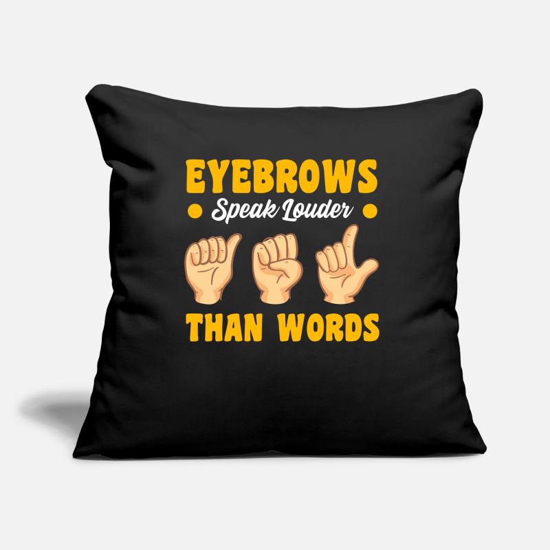 Deaf Pride Gebärdensprache Sofakissenbezug 45 x 45 cm