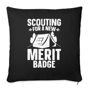 Boy Scout Badge of Honor - Sofa pillowcase 17,3'' x 17,3'' (45 x 45 cm) - black - Front