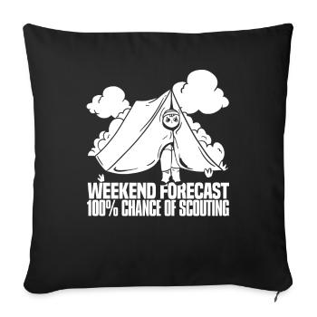 Pfadfinder Fun - Sofakissenbezug 45 x 45 cm - Schwarz - Vorne