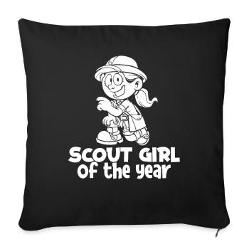 Boy Scout Girl - Sofa pillowcase 17,3'' x 17,3'' (45 x 45 cm) - black - Front