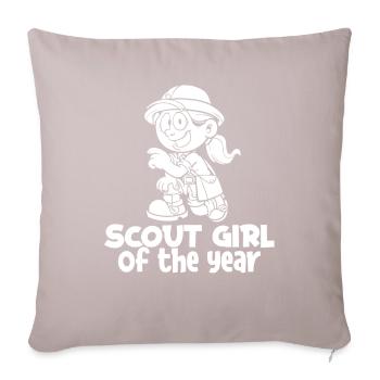 Boy Scout Girl - Sofa pillowcase 17,3'' x 17,3'' (45 x 45 cm) - light taupe - Front