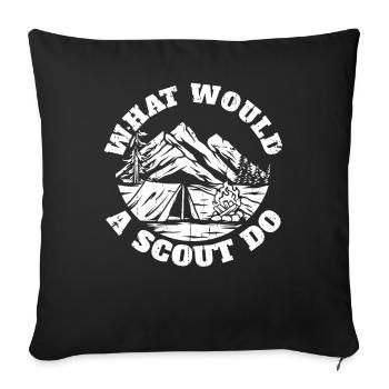 Éclaireur - Housse de coussin décorative 45 x 45 cm - noir - Devant