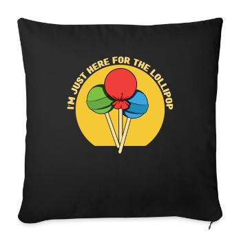 Lollipop Candy Gift - Sofa pillowcase 17,3'' x 17,3'' (45 x 45 cm) - black - Front