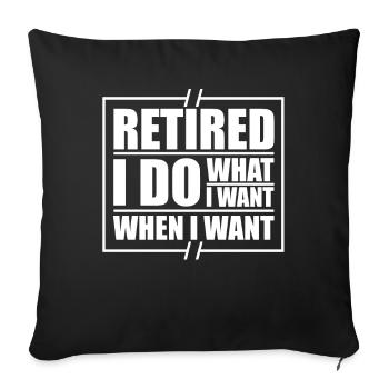 Pensioner pension - Sofa pillowcase 17,3'' x 17,3'' (45 x 45 cm) - black - Front