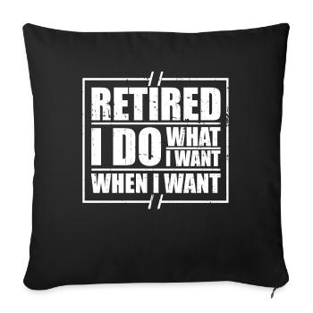 Pensioner pension - Sofa pillowcase 17,3'' x 17,3'' (45 x 45 cm) - black - Front