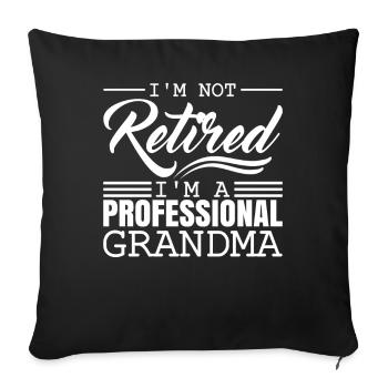Pensioner pension - Sofa pillowcase 17,3'' x 17,3'' (45 x 45 cm) - black - Front