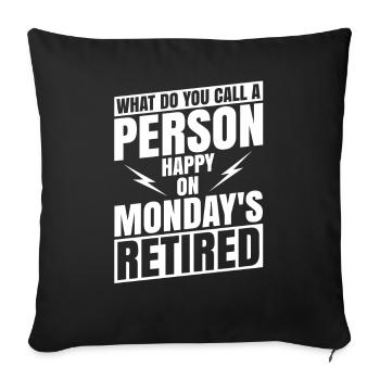 Pensioner pension - Sofa pillowcase 17,3'' x 17,3'' (45 x 45 cm) - black - Front