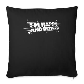 Pensioner pension - Sofa pillowcase 17,3'' x 17,3'' (45 x 45 cm) - black - Front
