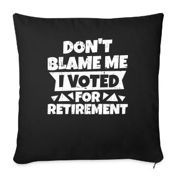 Pensioner pension - Sofa pillowcase 17,3'' x 17,3'' (45 x 45 cm) - black - Front