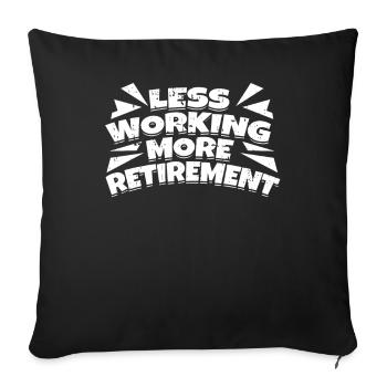 Pensioner pension - Sofa pillowcase 17,3'' x 17,3'' (45 x 45 cm) - black - Front