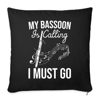 Bassoonist - Sofa pillowcase 17,3'' x 17,3'' (45 x 45 cm) - black - Front