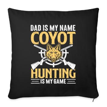 Coyote Hunter Yote - Housse de coussin décorative 45 x 45 cm - noir - Devant