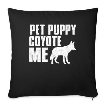 Coyote Hunt Coyote Hunter Yote - Housse de coussin décorative 45 x 45 cm - noir - Devant