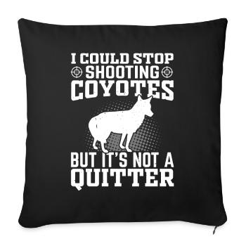Coyote Hunt Coyote Hunter Yote - Sofa pillowcase 17,3'' x 17,3'' (45 x 45 cm) - black - Front