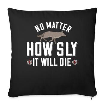 Coyote Hunt Coyote Hunter Yote - Sofa pillowcase 17,3'' x 17,3'' (45 x 45 cm) - black - Front