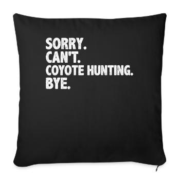 Coyote Hunter Yote - Housse de coussin décorative 45 x 45 cm - noir - Devant