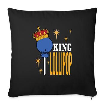 Lollipop Candy Gift - Sofa pillowcase 17,3'' x 17,3'' (45 x 45 cm) - black - Front