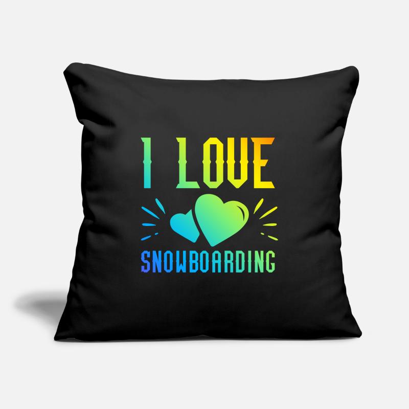 Ich liebe Snowboarding Sofakissenbezug 45 x 45 cm