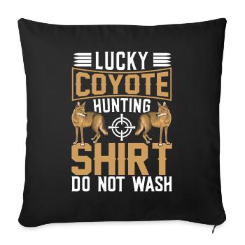 Coyote Hunter Yote - Housse de coussin décorative 45 x 45 cm - noir - Devant