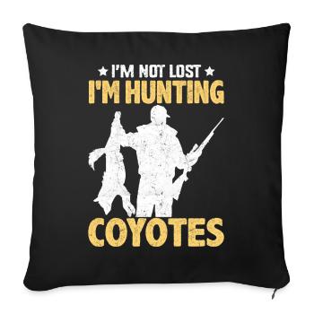 Coyote Hunt Coyote Hunter Yote - Housse de coussin décorative 45 x 45 cm - noir - Devant