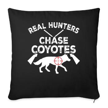 Coyote Hunt Coyote Hunter Yote - Housse de coussin décorative 45 x 45 cm - noir - Devant