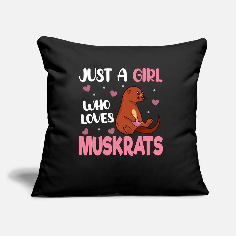 Rat musqué rétro Housse de coussin décorative 45 x 45 cm