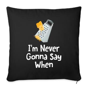 Parmesan - Sofa pillowcase 17,3'' x 17,3'' (45 x 45 cm) - black - Front