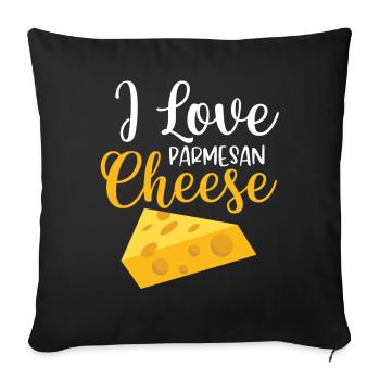 Parmesan - Sofa pillowcase 17,3'' x 17,3'' (45 x 45 cm) - black - Front