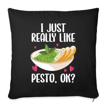 Parmesan - Sofa pillowcase 17,3'' x 17,3'' (45 x 45 cm) - black - Front