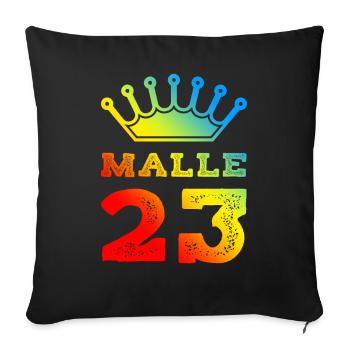 Malle 23 Jersey 2023 - Sofa pillowcase 17,3'' x 17,3'' (45 x 45 cm) - black - Front