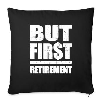 Pensioner pension funny - Sofa pillowcase 17,3'' x 17,3'' (45 x 45 cm) - black - Front