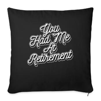 Pensioner pension - Sofa pillowcase 17,3'' x 17,3'' (45 x 45 cm) - black - Front