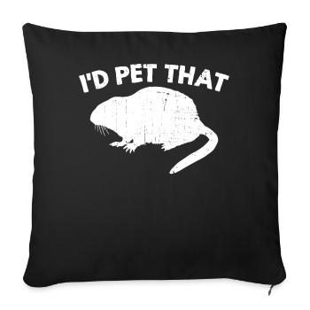 Muskrat Retro - Sofa pillowcase 17,3'' x 17,3'' (45 x 45 cm) - black - Front