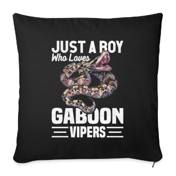 Snake owners - Sofa pillowcase 17,3'' x 17,3'' (45 x 45 cm) - black - Front