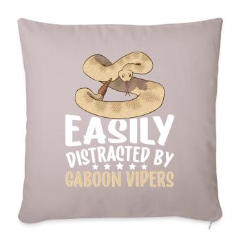 Propriétaires de serpents - Housse de coussin décorative 45 x 45 cm - taupe clair - Devant