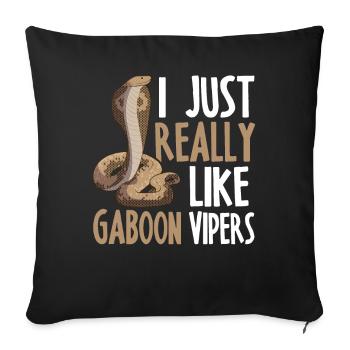 Snake owners - Sofa pillowcase 17,3'' x 17,3'' (45 x 45 cm) - black - Front