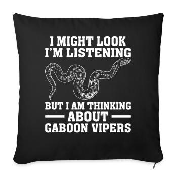 Snake owners - Sofa pillowcase 17,3'' x 17,3'' (45 x 45 cm) - black - Front