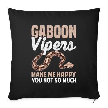Snake owners - Sofa pillowcase 17,3'' x 17,3'' (45 x 45 cm) - black - Front