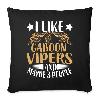 Snake owners - Sofa pillowcase 17,3'' x 17,3'' (45 x 45 cm) - black - Front