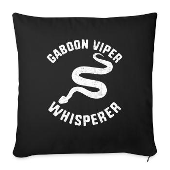 Snake Owner - Sofa pillowcase 17,3'' x 17,3'' (45 x 45 cm) - black - Front