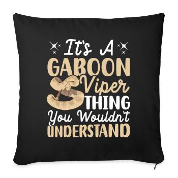 Snake owners - Sofa pillowcase 17,3'' x 17,3'' (45 x 45 cm) - black - Front